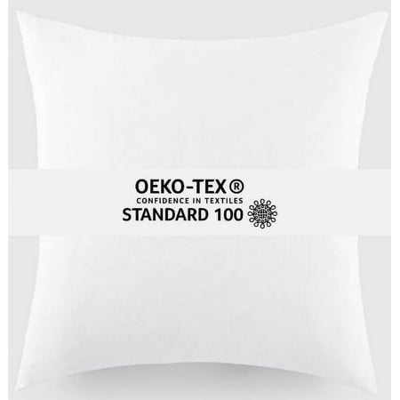 Pillow Insert with Polyester Fill Cotton Throw Decor One Size: 21in x 21in  Fits 20in x 20in Cover - WHITE