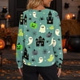 thumbnail image 6 of Halloween Cardigan Sweaters for Women Novelty Cartoon Ghost Womens Sweaters Cardigan Button Knit Cropped Long Sleeve Fall Winter Trendy Plus Size Cardigan Sweaters Green L, 6 of 6
