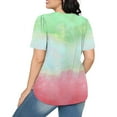 thumbnail image 6 of Enjoytime Tshirts For Women Color Block Short Sleeved Round Neck Tee Top Loose Comfy Women's Fashion Tops, 6 of 7