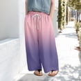 thumbnail image 2 of KAUOD Girls Oversized Loose Pants Fall Casual Gradient Color Drawstring Baggy Long Pants Kids Palazzo Cute Wide Leg Trousers, 2 of 6