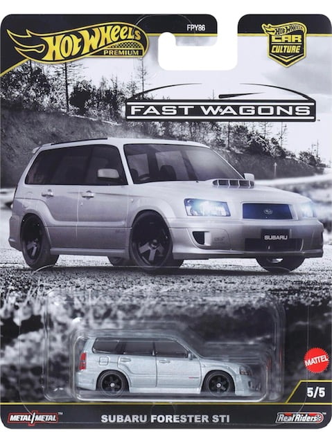 Hot Wheels Premium Car Culture Fast Wagons J Case Set of 5 Cars 1:64 Scale Diecast Model Cars - FPY86 961J