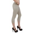 thumbnail image 2 of Vivian's Fashions Capri Leggings - Cotton, Junior Size (Grey, 2X), 2 of 3