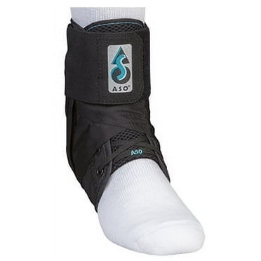 Med Spec ASO Ankle Stabilizer Brace & Stabilizing Straps, Black, Large