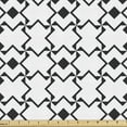 thumbnail image 1 of Abstract Fabric by the Yard, Illustration of Monochrome Modern Sharp Lines Diamonds Shapes Print, Upholstery Fabric for Dining Chairs Home Decor Accents, Charcoal Grey and White by Ambesonne, 1 of 5