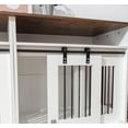 thumbnail image 7 of TABU 55" Large Dog Crate Furniture with 2 Rooms,Wooden Dog Crate for Small Dogs,Chew Resistant,White, 7 of 7