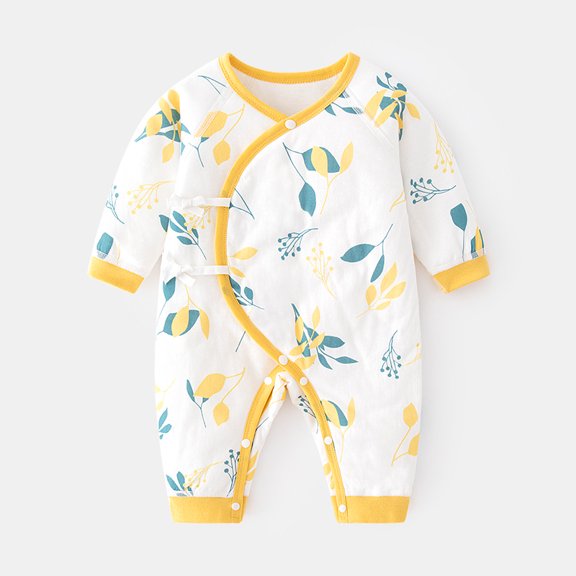 Yidarton Baby Cotton Jumpsuit For Autumn And Winter Baby Clothes And Monk Clothes Thin Cotton Ha Clothes Newborn Boneless Cotton Butterfly Clothes