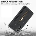 thumbnail image 4 of SaniMore for Samsung Galaxy S23 Plus 2023 Back Case with Zipper Card Pokcet Flip Wallet/Kickstand Shock Absorption Anti-fall Retro PU Leather Wear-resistant Shell For Samsung Galaxy S23 Plus, Black, 4 of 9