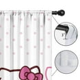 thumbnail image 4 of 2 Panels Print Pattern Nursery Curtains Boys Girls Kids Hello Kawaii Cat Cute Window Drapes for Living Bedroom Playroom Room Decor Rod Pocket 42x84 Inch, 4 of 5