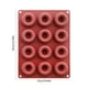 thumbnail image 3 of Molde de silicona para donas de 12 cavidades | Molde antiadherente para donas, pasteles y magdalenas | Resistente al calor hasta 230 °C | Diseño flexible y fácil de limpiar | Rojo o azul, 3 of 5