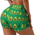thumbnail image 2 of Sigee Cartoon Fruit 1 Print Women's High Waist Workout Shorts - Squat Proof, Tummy Control, Yoga and Gym Activewear-, 2 of 9