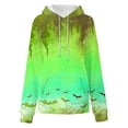 thumbnail image 4 of Women Plus Size Hoodies Loose Tie-Dye Printing Hooded V-neck Pocket Long Sleeve Sweatshir, 4 of 7