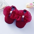 thumbnail image 2 of KelaJuan Baby Shoes, Solid Color Walking Shoes Footwear with Big Bowknot for Girls, 2 of 6