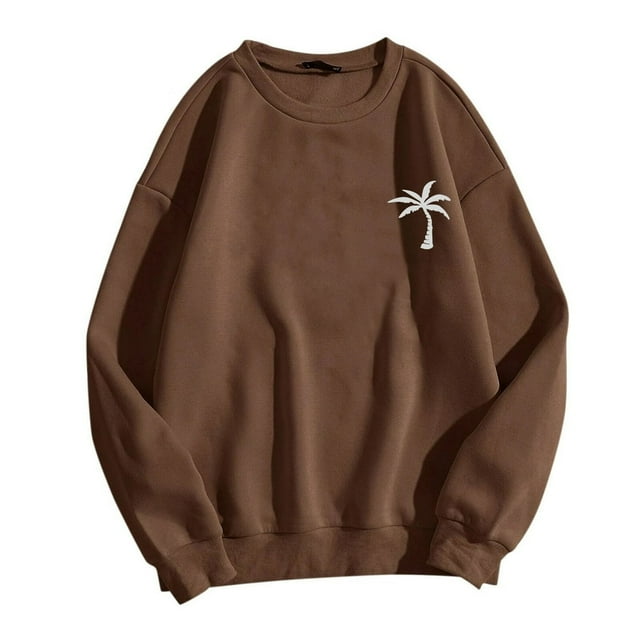 PENGXIANG T-Shirts Graphiques Décontractés à Manches Longues pour Femmes, Col Rond, Chandails en Molleton, Chandail-Over, Hauts pour Femmes