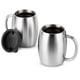 thumbnail image 2 of Kearding Taza de doble pared de 400ml, cerveza, leche, café, beber, aislado, caliente, frío, barriga grande, utensilios de cocina, taza para Juegos de servir café y té, 2 of 6