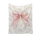 thumbnail image 2 of Manta de franela con lazo rosa | Suave y cómoda, con estampado digital | Ideal para la siesta en la oficina y San Valentín | 75 x 100 cm, 2 of 6