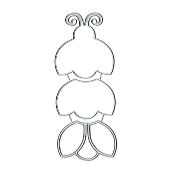 Troquel metálico GANPUB mariquita shaker para scrapbooking