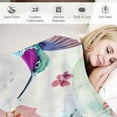 thumbnail image 3 of Fenyluxe Hummingbird Floral Bird Blanket Gifts - Colorful Flowers Spring Blossom Nature for Women Girls Adults Throw Soft Lightweight Cozy Fuzzy Birthday Christmas Bedroom Camping Decor 40x50in, 3 of 6