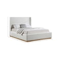 thumbnail image 3 of Meridian Furniture Flynn Cream Linen Textured Fabric King Bed, 3 of 8