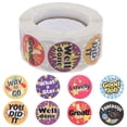 thumbnail image 1 of MasteelfCA 1 Roll Cartoon Reward Stickers Children School Reward Stickers Teacher Encouraging Sticker, 1 of 7