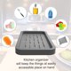 thumbnail image 4 of Soporte de silicona para esponjas - Bandeja organizadora para fregadero de cocina para esponja, dispensador de jabón, fregador y otros accesorios para lavar platos Xemadio WRMH-121, 4 of 4