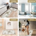thumbnail image 5 of Modern Kitchen Rugs and Mats for Floor Set of 2 Patchwork Stripe Anti Fatigue Non-Slip Rugs for Kitchen Ergonomic PVC Leather Cushioned Comfort Standing Mats for Kitchen, Floor, Office, Sink, Laundry, 5 of 6
