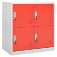 thumbnail image 1 of vidaXL Locker Cabinet Light Grey and Red 90x45x92.5 cm Steel, 1 of 5
