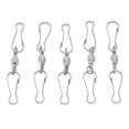 thumbnail image 1 of 20pcs Stainless Steel Windsock Clips, 360 Degree Rotation Dual Clip Hangers for Wind Spinners, Bird Feeders, Solar Lights, Flags with Rotating Hooks, 1 of 7