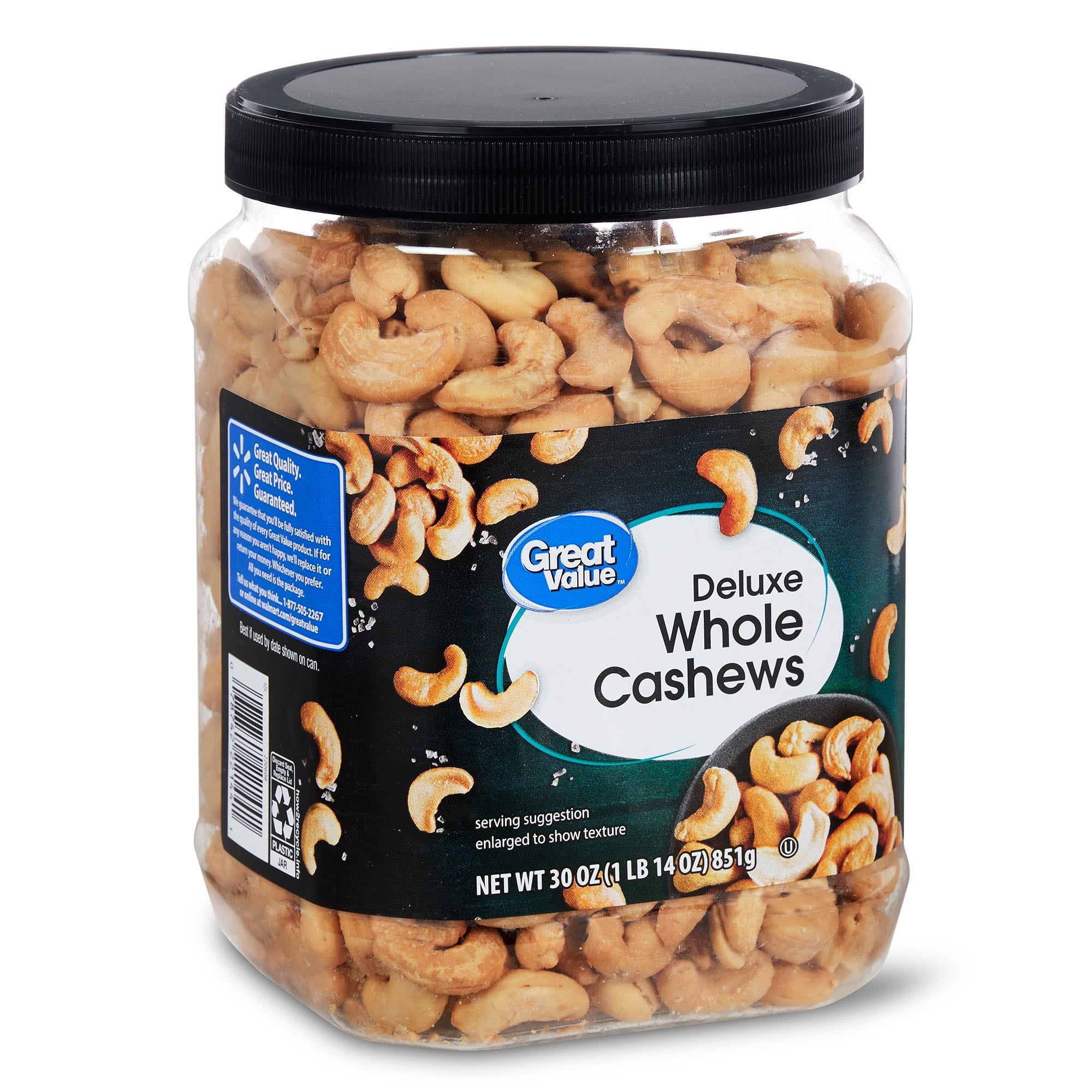 Great Value Deluxe Whole Cashews, 30 oz - Walmart.com