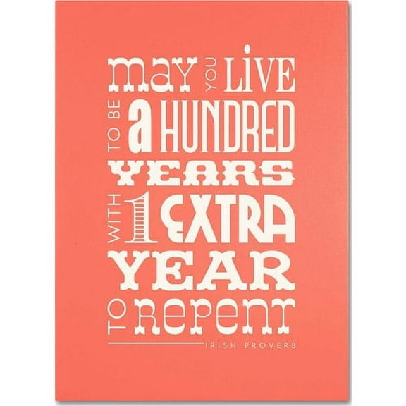 Trademark Fine Art "Irish Proverb II" Canvas Art by Megan Romo