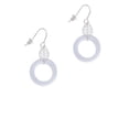 thumbnail image 2 of Delight Jewelry Acrylic 7/8" Ring Imitation Pearl Silvertone Leaf French Earrings, 2 of 5