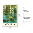 thumbnail image 2 of Venice (Venezia) Italy - Venetian Canals - Vintage Travel Poster by Louis Macouillard c.1950s - Master Art Print (Unframed) 13in x 19in, 2 of 4