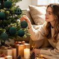 thumbnail image 6 of Christmas Decorations Indoor Under 10$ Clearance! Christmas Decorations 16Piece Flocked Christmas Balls Christmas Decoration SetMultiple Styles Of Christmas Tree Decorations Can Used For Other Party, 6 of 9
