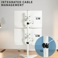 thumbnail image 6 of VIVO White Dual LCD Monitor Vertical Stand Mount, Fits 2 Ultrawides up to 34", 6 of 9