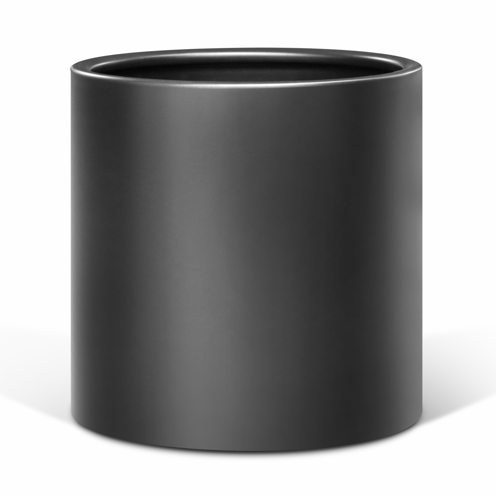 Higold 10 Inch Ceramic Plant Pot, Matte Black Modern Cylinder Garden