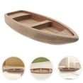 thumbnail image 3 of Worgeous Classic Wooden Boat Figurine Nautical Birthday Decorations Khaki Wood Ideal for Home Decor 6.5 Inches, 3 of 6