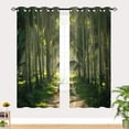 thumbnail image 2 of Jungle Curtains Grommet Light Filtering Window Drapes with Tropical Rainforest Nature Forest Waterfall Print Pattern Decorative Privacy Curtains for Bedroom Living Room 2 Panels 52 x 84 Inch, 2 of 6