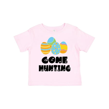

Inktastic Gone Hunting Blue and Yellow Easter Eggs Gift Toddler Boy or Toddler Girl T-Shirt