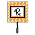 thumbnail image 6 of Letter N Initial Monogram - Orange Polkadots Leash or Key Holder, 6 of 7