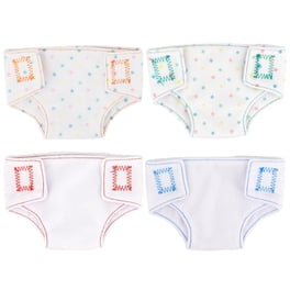 GARVALON 4 Pañales Reutilizables Para Muñecas Reborn – Ajustables Y Lavables Con Diseños Divertidos (Rana, León, Cocodrilo, Mariquita)