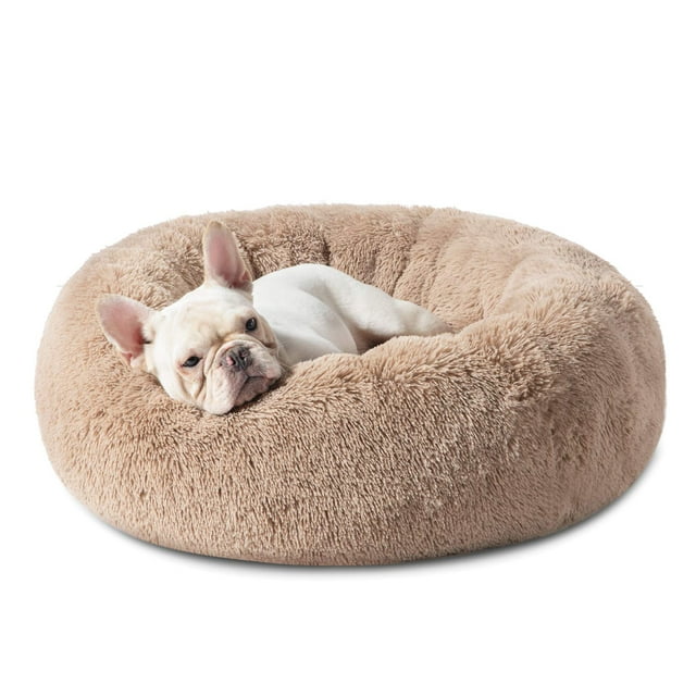 Cama para perros Bedsure Calming Donut, lavable para perros medianos