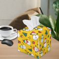 thumbnail image 2 of ZUXONGSY Christmas Snowman Square Tissue Box Cover 2 Packs PU Leather Tissue Box Cover Waterproof Tissue Cover Lightweight Facial Paper Organizer Christmas Gifts to Friends Family, 2 of 7