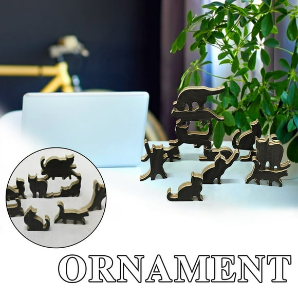 24pcs Wooden Cat Pile Set Wooden Stacking Game Floor Game For Kids