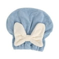 thumbnail image 5 of Hair Drying Towel Cap Hair Turban Wrap Gift Accessories Bathroom Hair Towel Super Absorbent Bath Towel Hair Dry Hat Cap for Curly Wet Hair Blue, 5 of 8