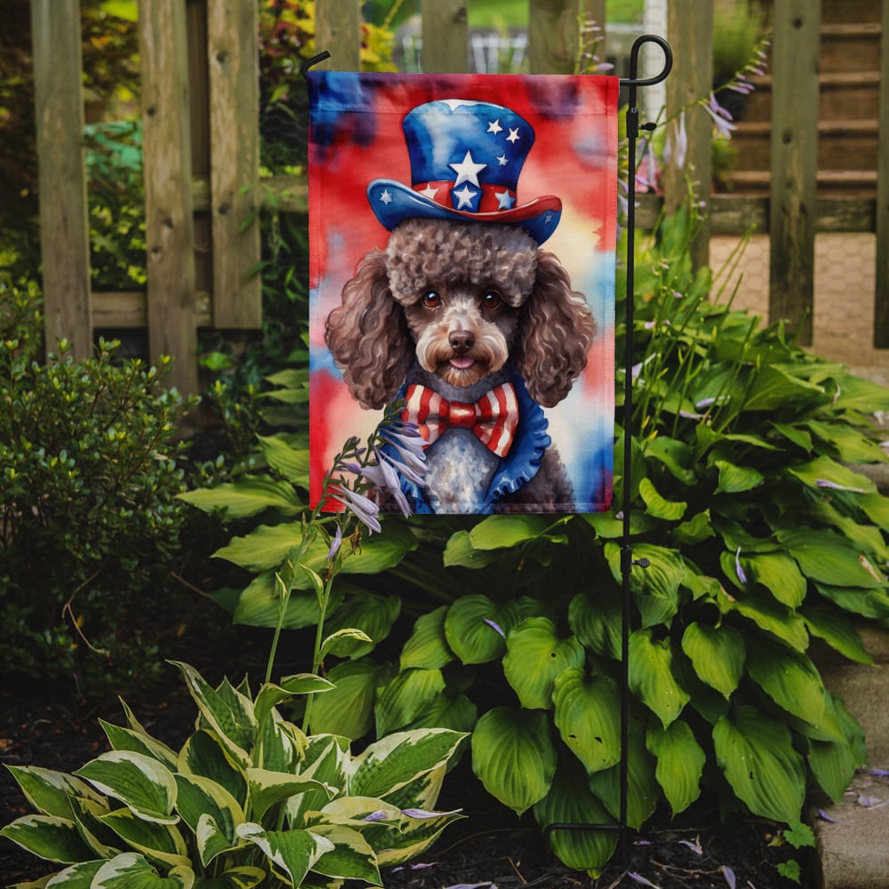 Poodle Patriotic Garden Flag 11.25 in x 15.5 in