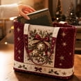 thumbnail image 2 of Christmas Quilted Tote Bag, Stitched Quilt Craft Holiday Tote, Durable Polyester Shopping Bag, Thoughtful Holiday Gift Option For Family And Friends, 1Pcs,Bell, 2 of 5
