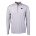 thumbnail image 2 of Men's Cutter & Buck Gray/White Tennessee Titans Virtue Eco Pique Micro Stripe Recycled Quarter-Zip Pullover Top, 2 of 3