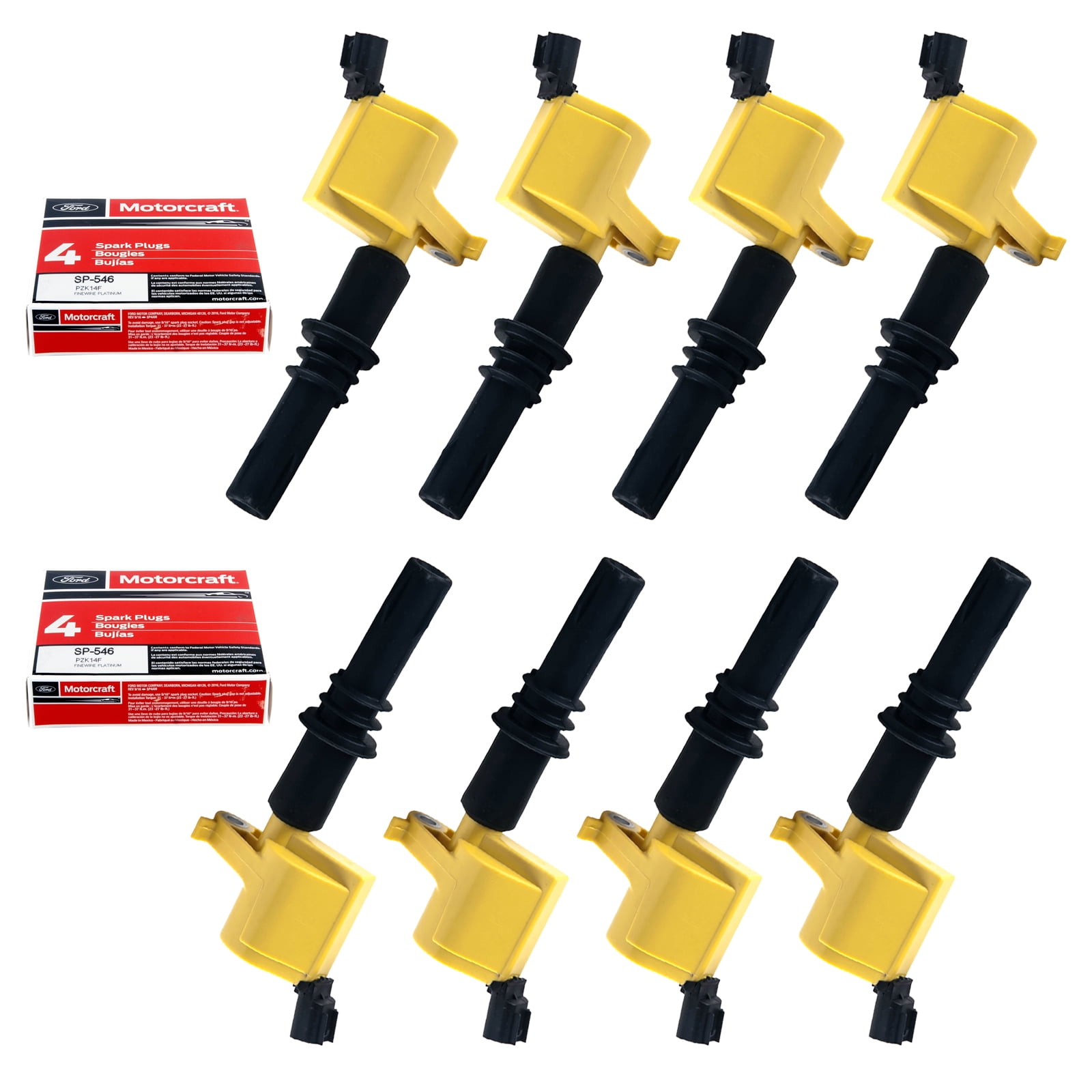 SET OF 8 REPLACEMENT HEAVY DUTY IGNITION COIL DG511B & MOTORCRAFT SP515/SP546