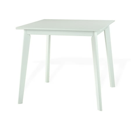 Yumiko Solid Wood Square Dining Table Kitchen Modern, White Color