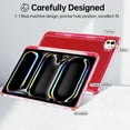 thumbnail image 3 of Dteck for iPad Air 11 Inch Case (M3/M2-2025/2024), iPad Air 5th/4th Gen Case, iPad Pro 11 Inch Case (2022-2018),Hybrid Shockproof Translucent Protective Cover with Built-in Pencil Holder,Red, 3 of 6