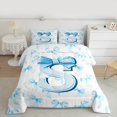 thumbnail image 2 of Homewish Letter Monogrammed S 2pcs Bedding Comforter Set For Kids Children Teens,Kawaii Ribbon Bowtie Twin Comforter Sets,Dreamy Princess Breathable Bedding Set,Super Cozy Room Decor,Reversible, 2 of 8